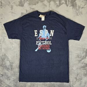 Vintage ESPN Futbol Football T Shirt Size Large Dinsey Parks New NWT